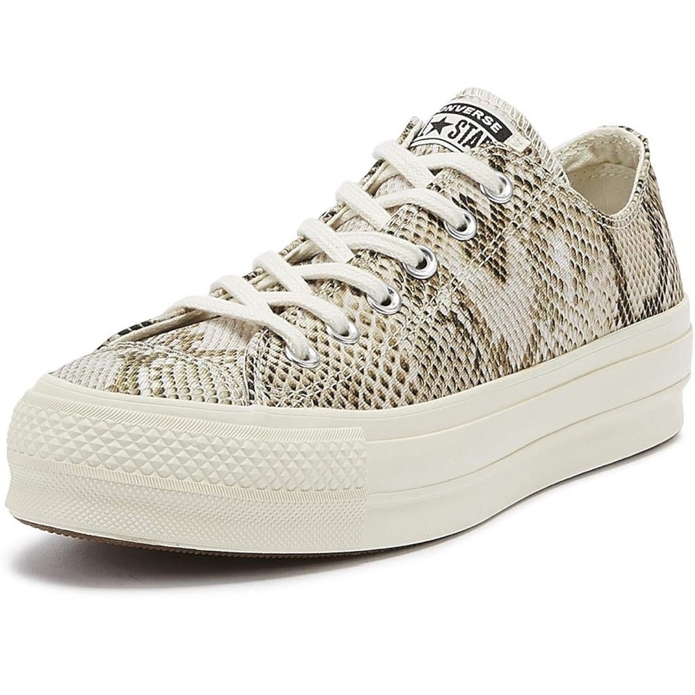 Converse Women's Chuck Taylor All Star Lift Snake Skin Effect Ox Egret Size 6